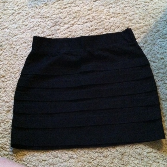 Black party mini skirt