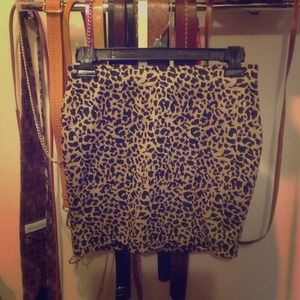 🚫TRADED🚫***leopard bandage skirt