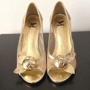 Glamorous gold heels