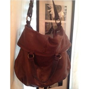 Lucky Brand The Bandit Leather Foldover Hobo Bag
