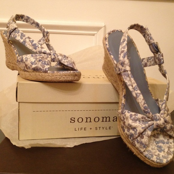 Denim wedges