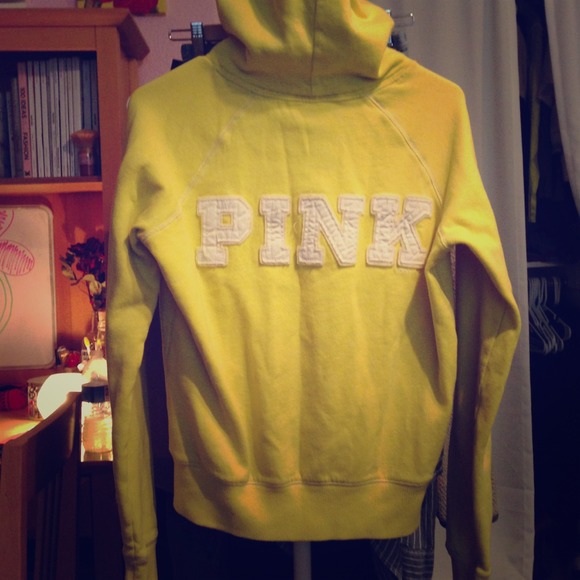 ✨ON HOLD✨ Yellow Victorias Secret Pink hoodie!