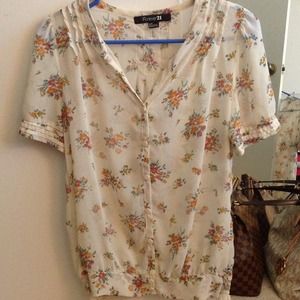 Floral chiffon blouse