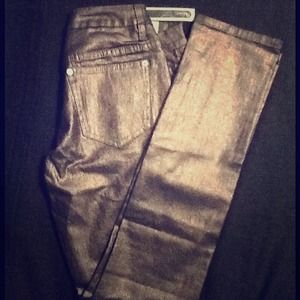 Metallic Bronze Jeans
