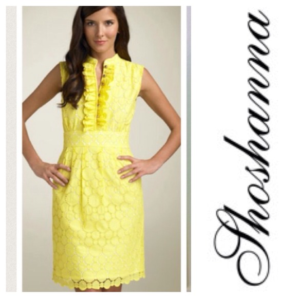 🔆HOST PICK! Shoshanna yellow eyelet dress