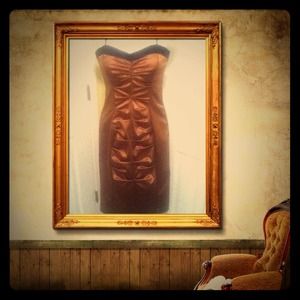 Nicole Miller Collection Copper Evening Dress