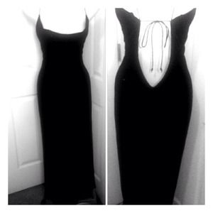 Black Evening Gown with sparkly little beads.