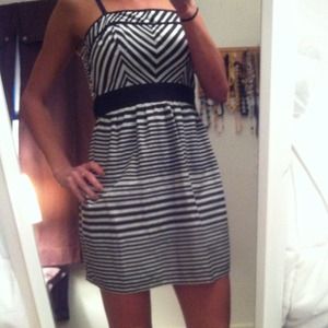 Brown stripe dress