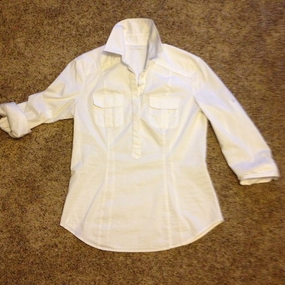 New York and company white button up! Worn once.