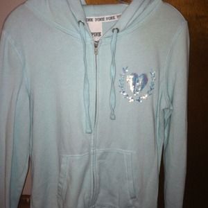 Vs pink blinged out hoodie