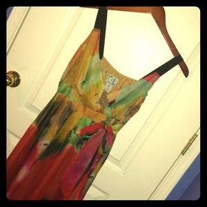 Floral Anthropologie Silk Dress (Tabitha brand)