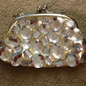 Gold diamond clutch