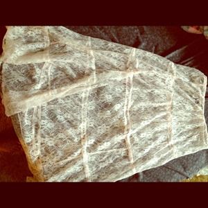 O'Neill light pink lace skirt