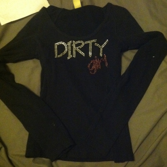 Black long sleeve with rhinestones