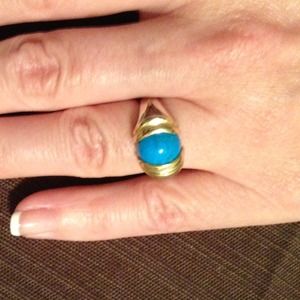 Gold and silver bead ring