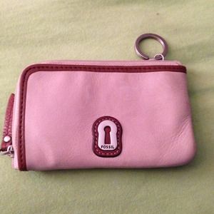 Fossil coin pouch with key chain