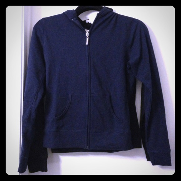 Navy zipped hoodie