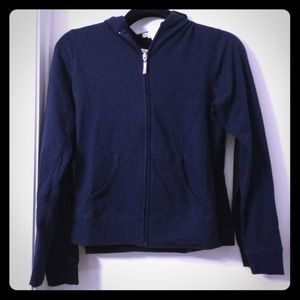 Navy zipped hoodie