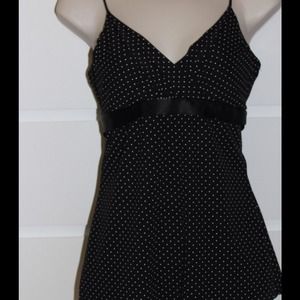 Forever 21 black polka dot chiffon top