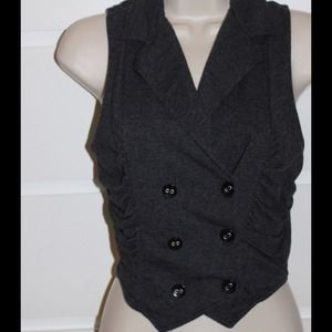 Forever 21 dark grey button vest
