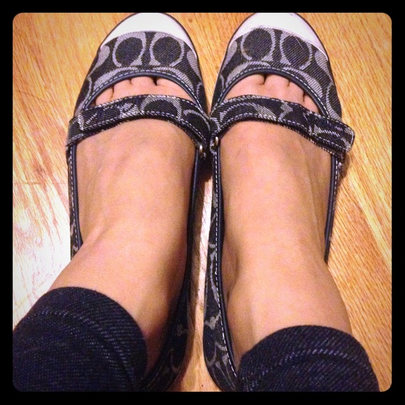 💢REDUCED: Denim Coach flats!💢
