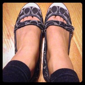 💢REDUCED: Denim Coach flats!💢