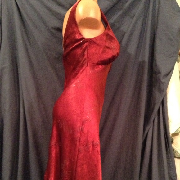 Sparkling Cabernet red slip dress. #8 - Picture 3 of 4