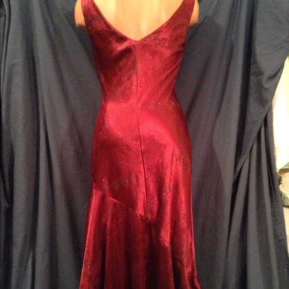 Sparkling Cabernet red slip dress. #8 - Picture 4 of 4