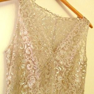 BCBG Max Azria Silver Lace Dress