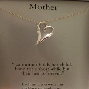 Mother heart pendant necklace, never out of box