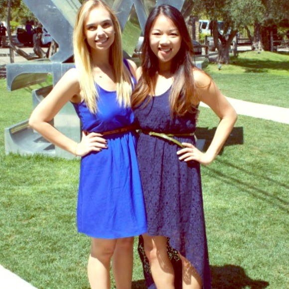 Xhilaration Dresses & Skirts - Low price! Size S, navy hi low lace dress
