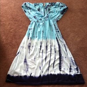 cap sleeve multi color summer dress