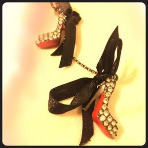 Louboutin stiletto necklace! Glam!