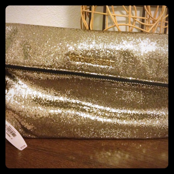 Victoria's Secret Sparkly Gold Clutch