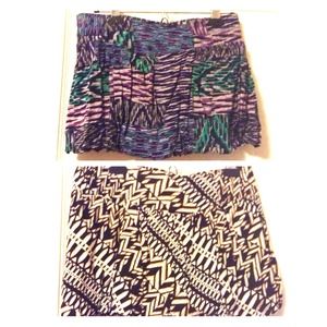 2 Tribal print skirts