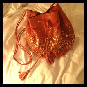 NEW Rebecca Minkoff boho chic bag w gold studs