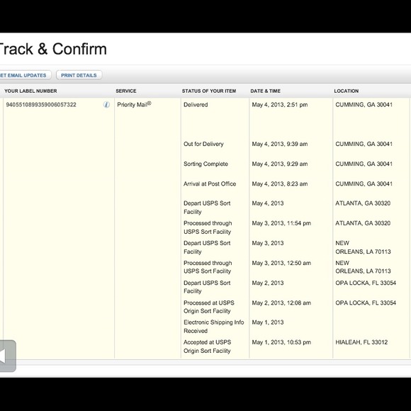 Tracking and confirmation for @ashley_1223 - Picture 1 of 1