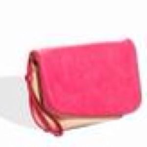 Soft Pink Faux leather clutch