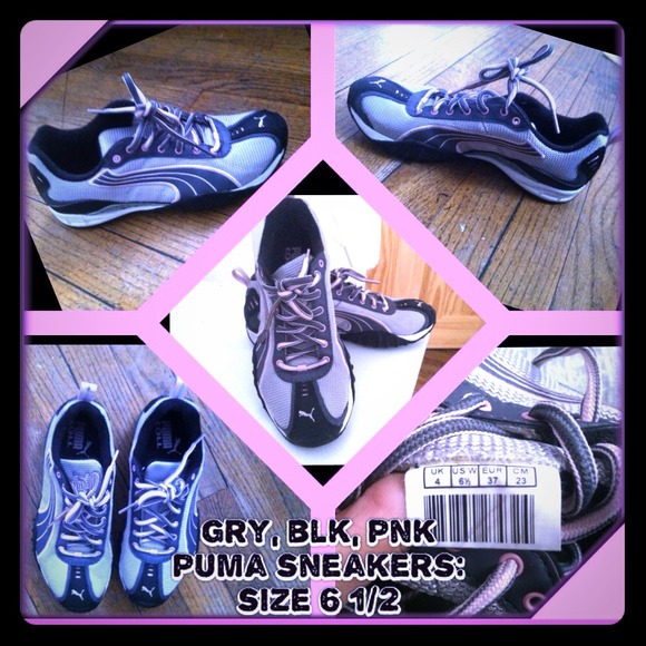 Puma Shoes - Pink, White, Grey & Black PUMA Sneakers!! 👟