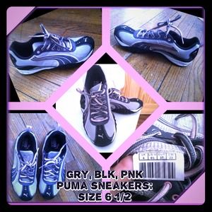 Pink, White, Grey & Black PUMA Sneakers!! 👟