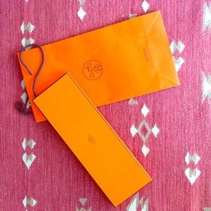 Authentic Hermes tie box and bag