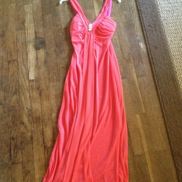 Coral prom dress - Picture 1 of 4