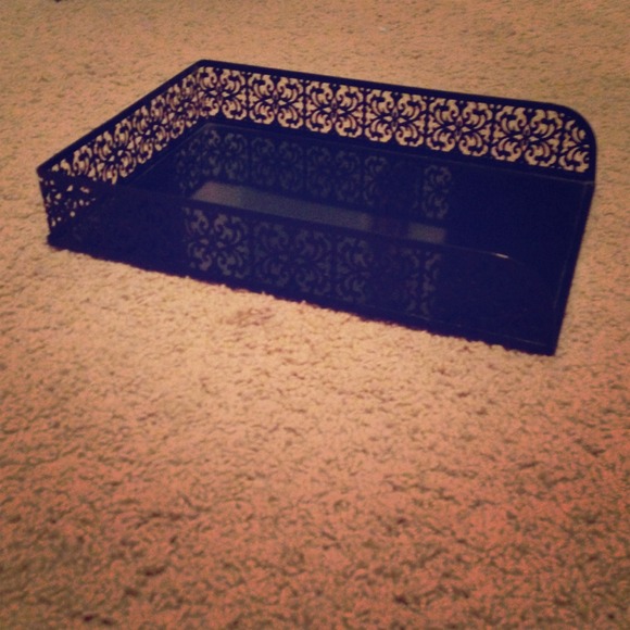 Black Decorative Paper Tray Holder