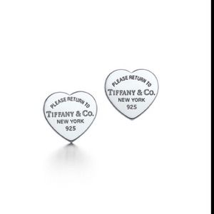 Silver heart earrings