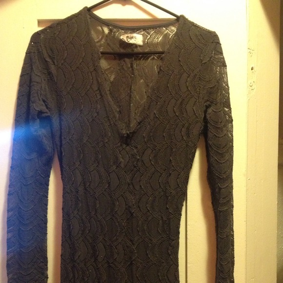 Nightcap Deep V Lace Gown