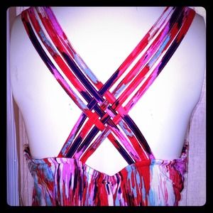 Forever21 Watercolor Woven back Tank