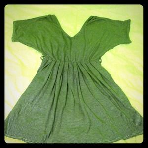 Anthropologie deep V-neck dress.