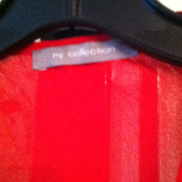 TRADED---Cute sheer red and black blouse - Picture 3 of 4