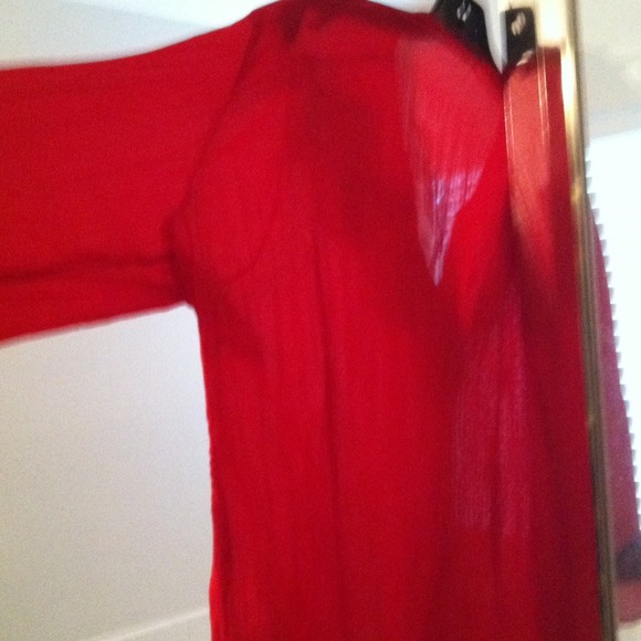 TRADED---Cute sheer red and black blouse - Picture 4 of 4