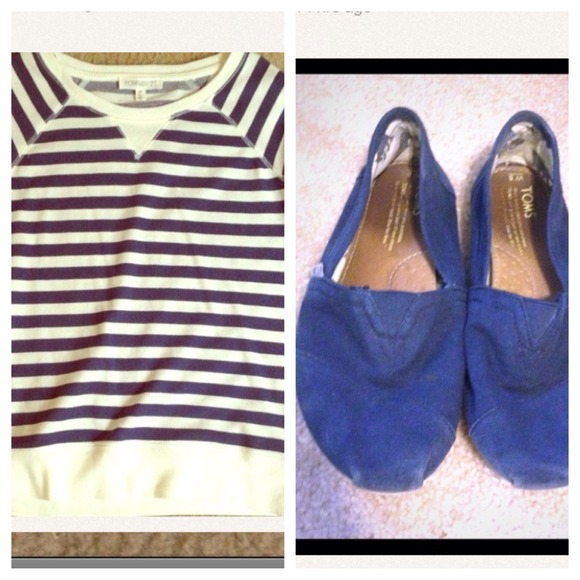 BUNDLE stripe shirt and TOMS